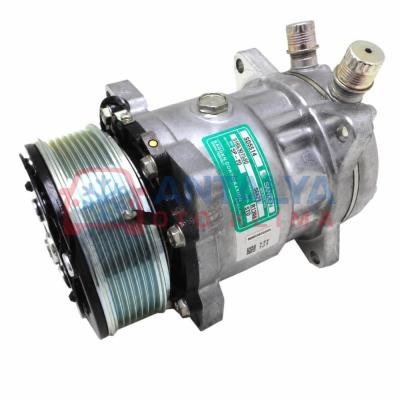 KOMPRESÖR 5H14 ÜST ÇIKIŞ İNCE KALIN 119MM 7PK 12V